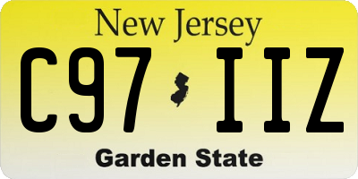 NJ license plate C97IIZ