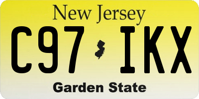 NJ license plate C97IKX