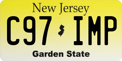 NJ license plate C97IMP
