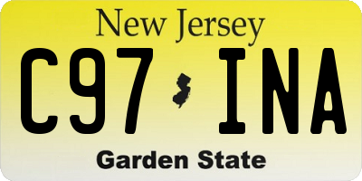 NJ license plate C97INA