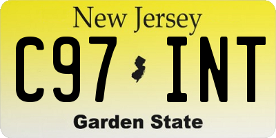 NJ license plate C97INT