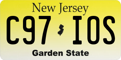 NJ license plate C97IOS