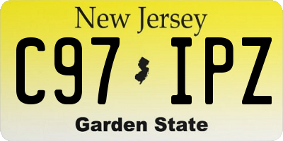 NJ license plate C97IPZ