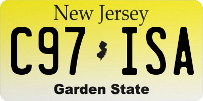 NJ license plate C97ISA