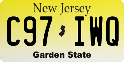 NJ license plate C97IWQ