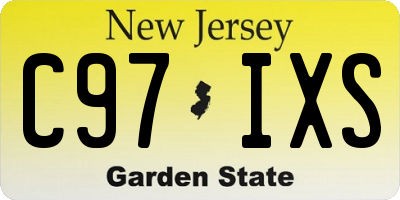NJ license plate C97IXS