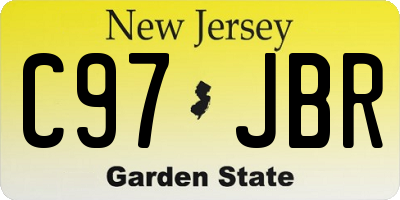 NJ license plate C97JBR