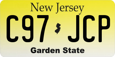 NJ license plate C97JCP