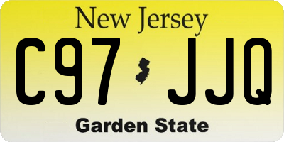 NJ license plate C97JJQ