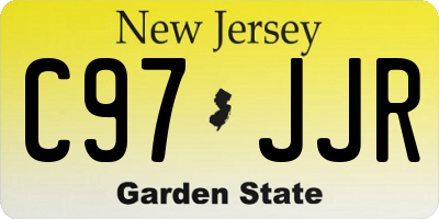 NJ license plate C97JJR