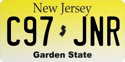 NJ license plate C97JNR