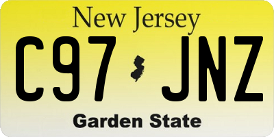 NJ license plate C97JNZ