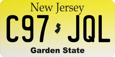 NJ license plate C97JQL