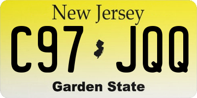 NJ license plate C97JQQ