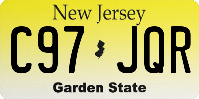 NJ license plate C97JQR