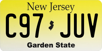 NJ license plate C97JUV