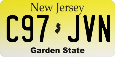 NJ license plate C97JVN
