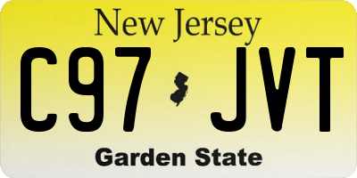 NJ license plate C97JVT