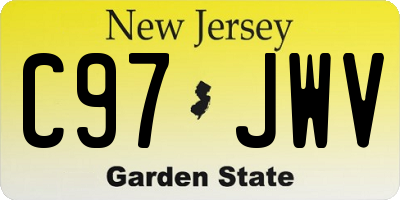 NJ license plate C97JWV