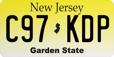 NJ license plate C97KDP