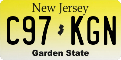 NJ license plate C97KGN
