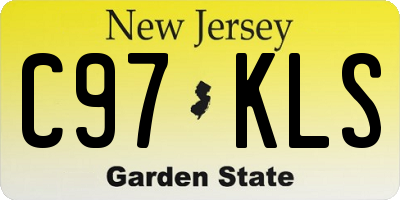 NJ license plate C97KLS