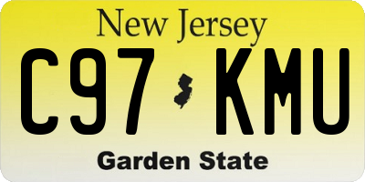 NJ license plate C97KMU