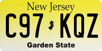 NJ license plate C97KQZ