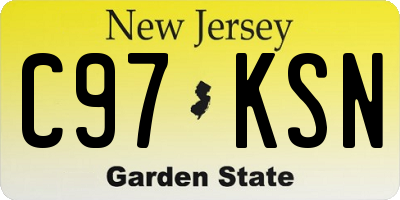 NJ license plate C97KSN