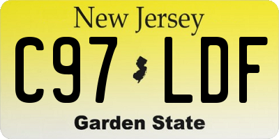 NJ license plate C97LDF