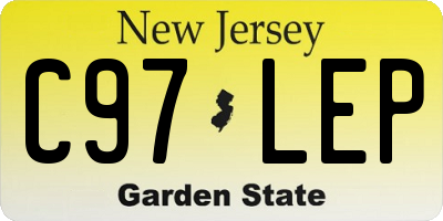 NJ license plate C97LEP