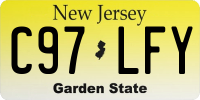 NJ license plate C97LFY