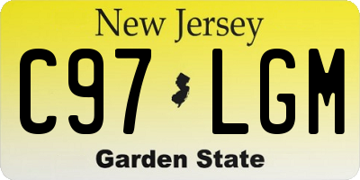 NJ license plate C97LGM