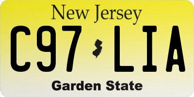 NJ license plate C97LIA