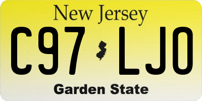 NJ license plate C97LJO