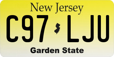 NJ license plate C97LJU