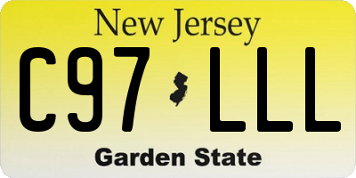 NJ license plate C97LLL