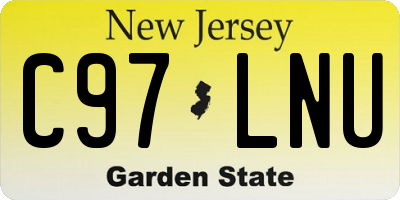 NJ license plate C97LNU