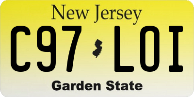 NJ license plate C97LOI