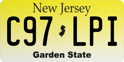 NJ license plate C97LPI