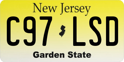NJ license plate C97LSD