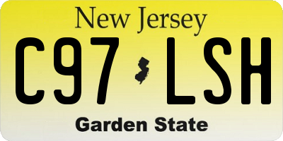 NJ license plate C97LSH