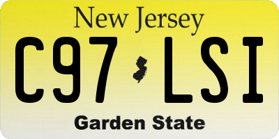 NJ license plate C97LSI
