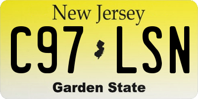 NJ license plate C97LSN
