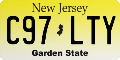 NJ license plate C97LTY