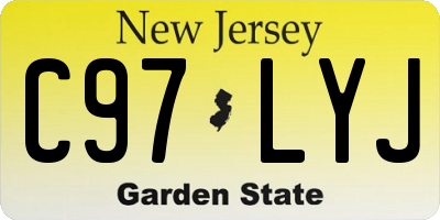 NJ license plate C97LYJ