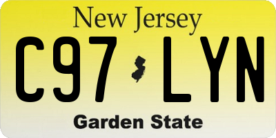 NJ license plate C97LYN