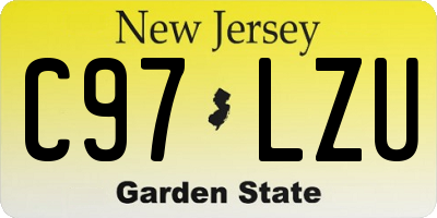 NJ license plate C97LZU