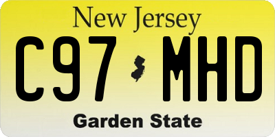 NJ license plate C97MHD