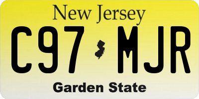 NJ license plate C97MJR